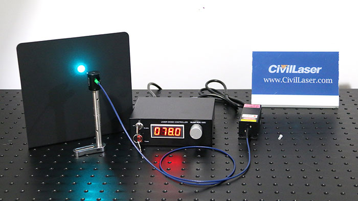 488nm 1~25mW Blue Diode Laser Coupled PM Fiber Output Lab Laser System - Click Image to Close